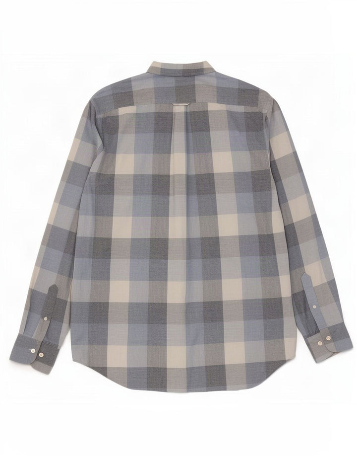 Gant Herre Regular Fit skjorte størrelse 41/42 16 1/2 Large Blue Gingham Cotton