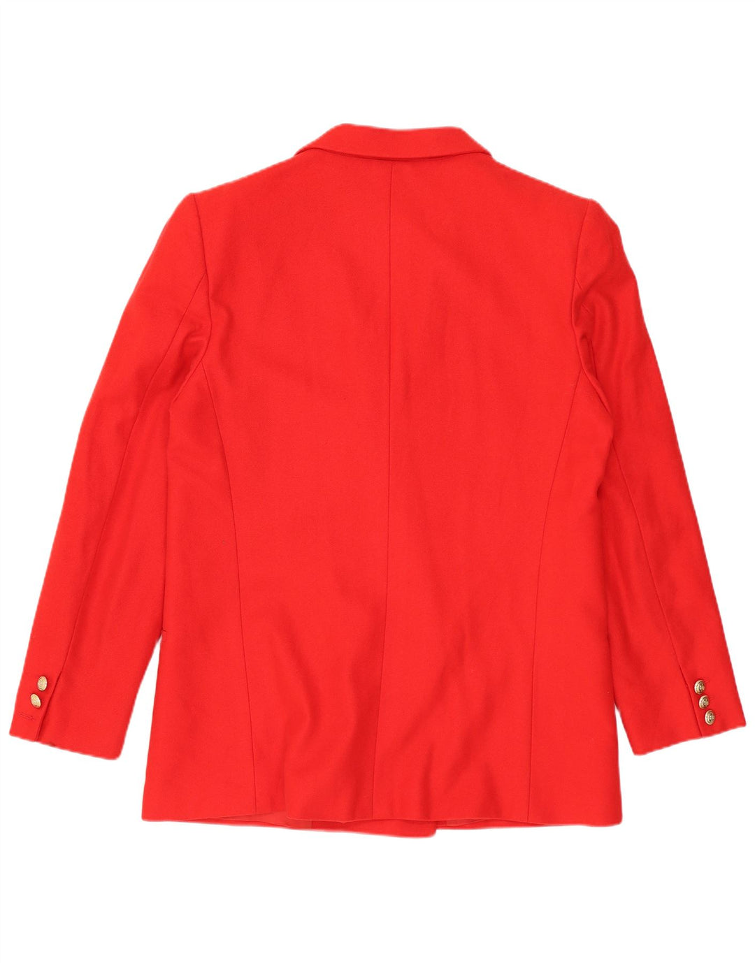 Vintage Dame Dobbeltradet Blazer Jacket UK 12 Medium Rød