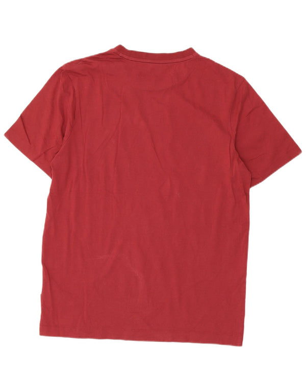 Hugo Boss Herre T-Shirt Top Medium Bourgogne Bomuld
