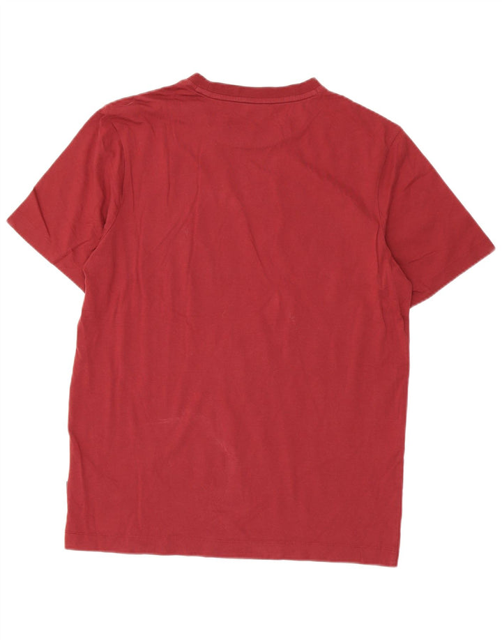 Hugo Boss Herre T-Shirt Top Medium Bourgogne Bomuld