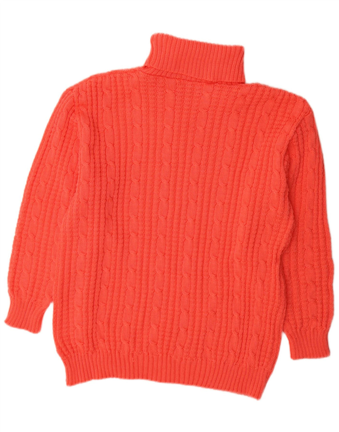 Vintage Dame Roll Neck Jumper Sweater UK 16 Large Red