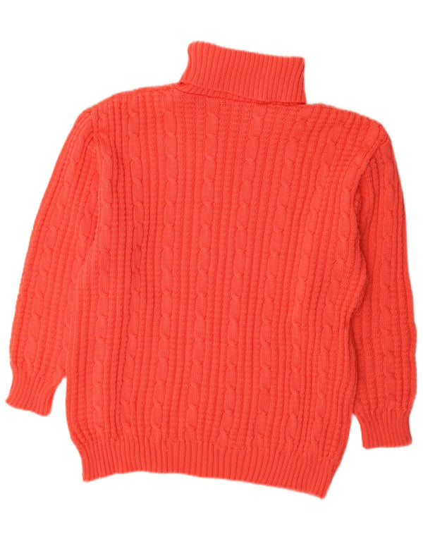 Vintage Dame Roll Neck Jumper Sweater UK 16 Large Red