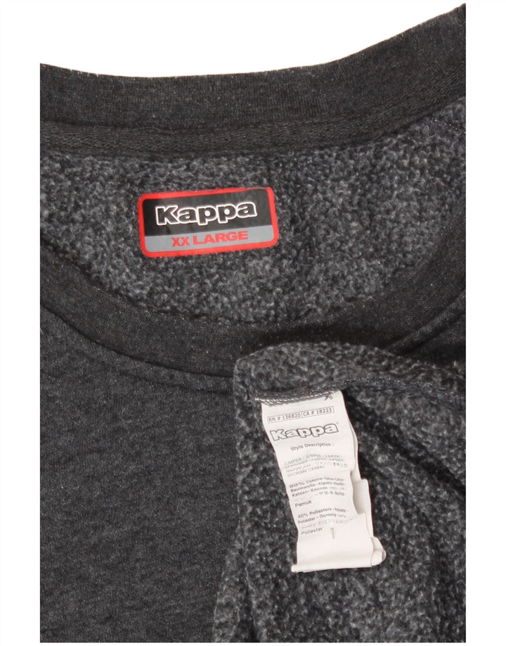 Kappa Herre Sweatshirt Jumper 2XL Grå Bomuld