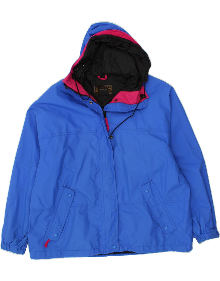EDDIE BAUER Womens Hooded Windbreaker Jacket UK 18 XL Blue Nylon Vintage Eddie Bauer and Second-Hand Eddie Bauer from Messina Hembry 
