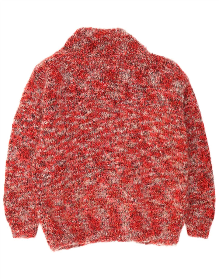 Vintage Dame Cardigan Sweater UK 16 Large Red Flecked
