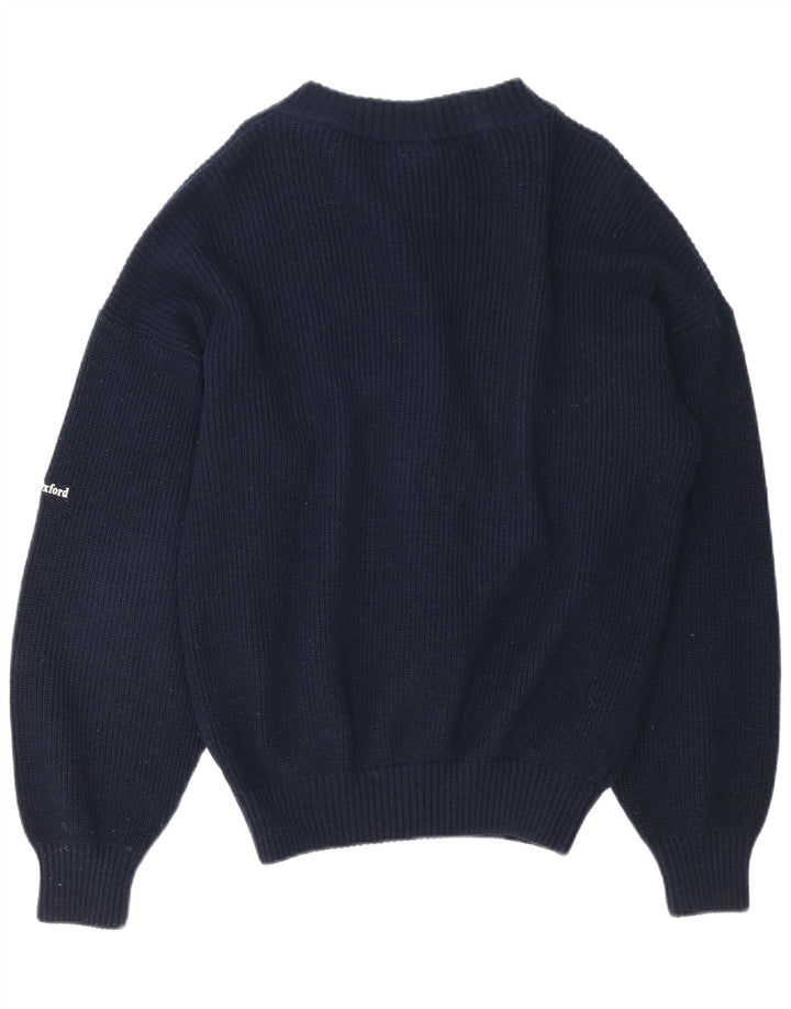 Ivy Oxford herre cardigan sweater Medium marineblå uld