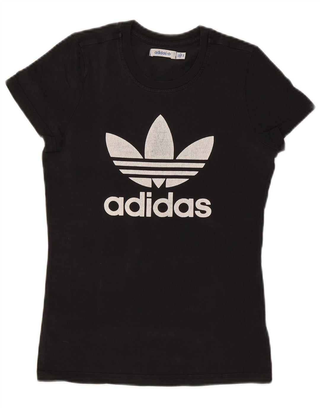 ADIDAS Womens Graphic T-Shirt Top EU 34 XS Black