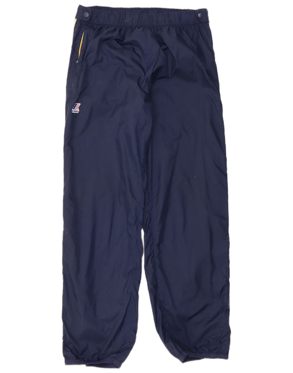 K-Way Womens Joggers Vandtætte Bukser UK 14 Medium Navy Blue Striped