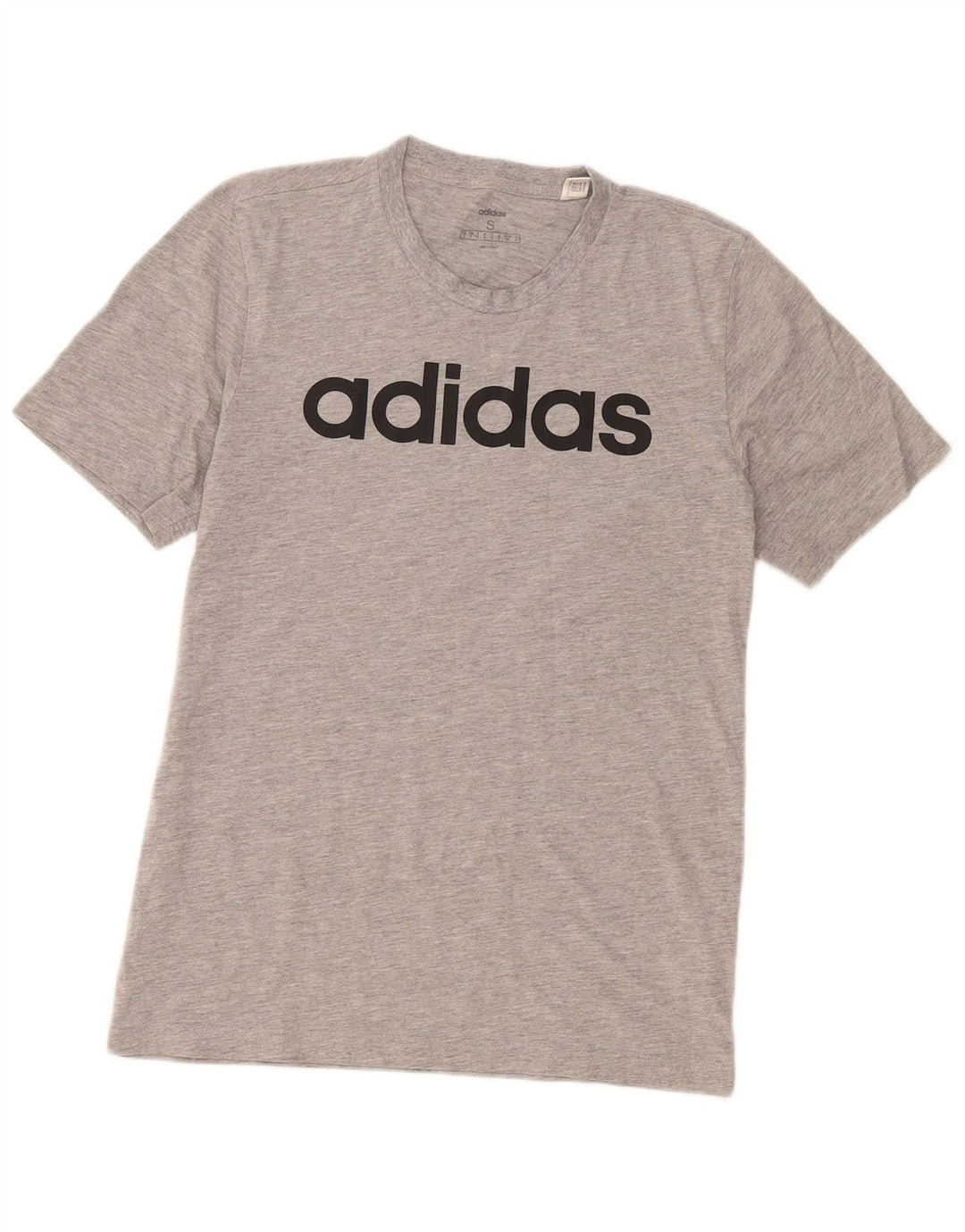 Adidas Herre Grafisk T-Shirt Top Lille Grå Bomuld