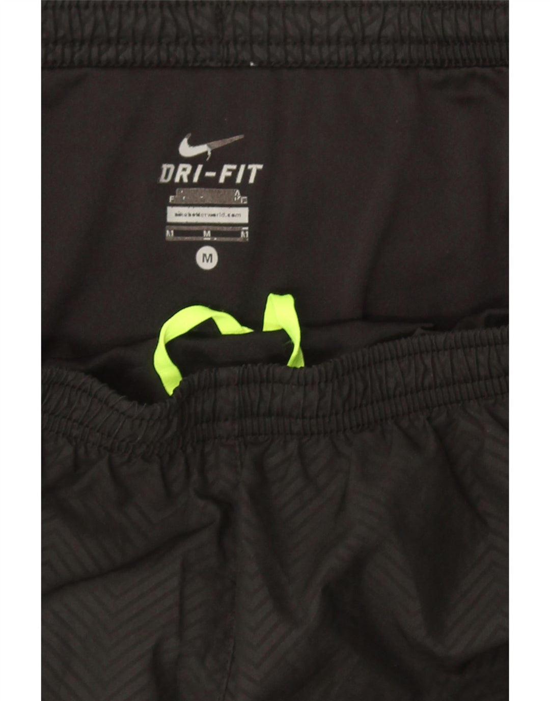 NIKE Dame Dri Fit Sportshorts UK 14 Medium Black Chevron