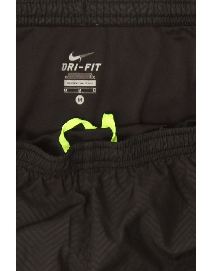 NIKE Dame Dri Fit Sportshorts UK 14 Medium Black Chevron
