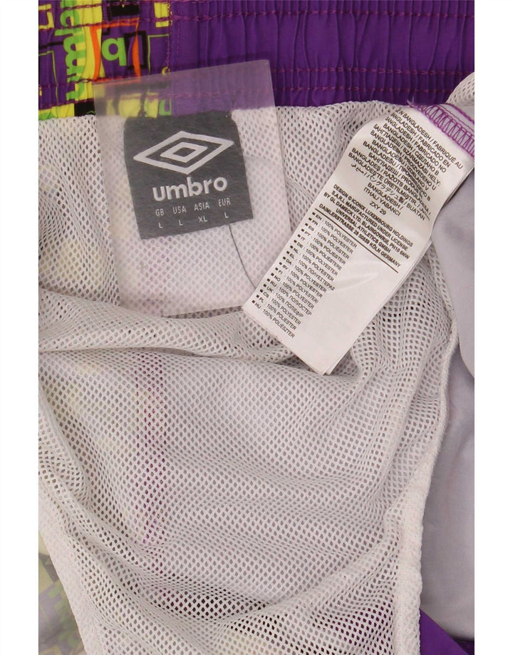 Umbro Herre Grafiske Badeshorts Stor Lilla Geometrisk Polyester