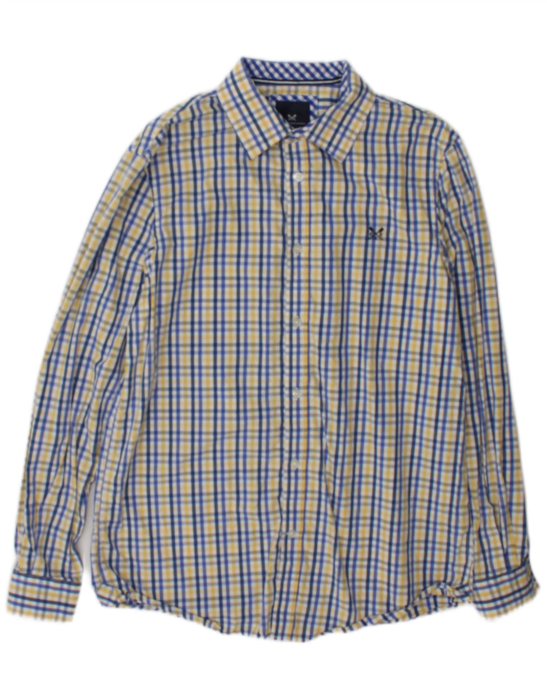 Crew Clothing Herre Classic Fit skjorte Medium Blue Ternet Bomuld