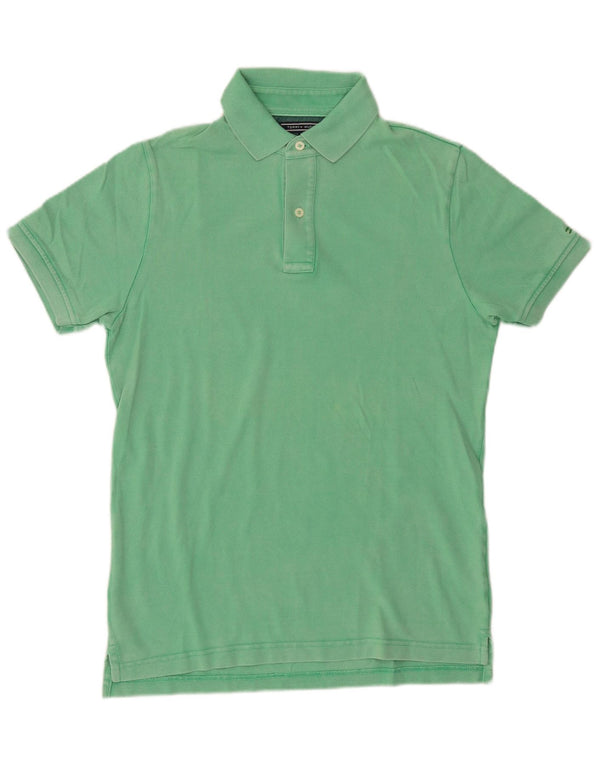 Tommy Hilfiger Herre Slim Fit Polo Shirt Medium Grøn Bomuld