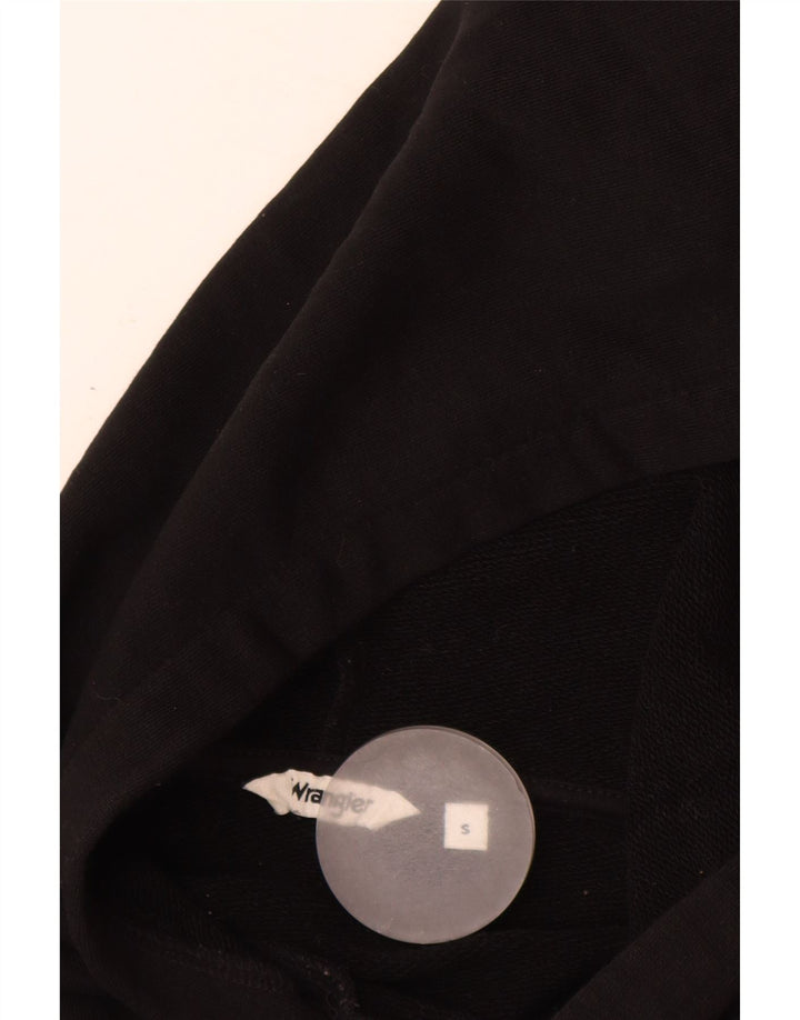 WRANGLER Oversized grafisk hættetrøje til kvinder UK 10 Lille sort bomuld