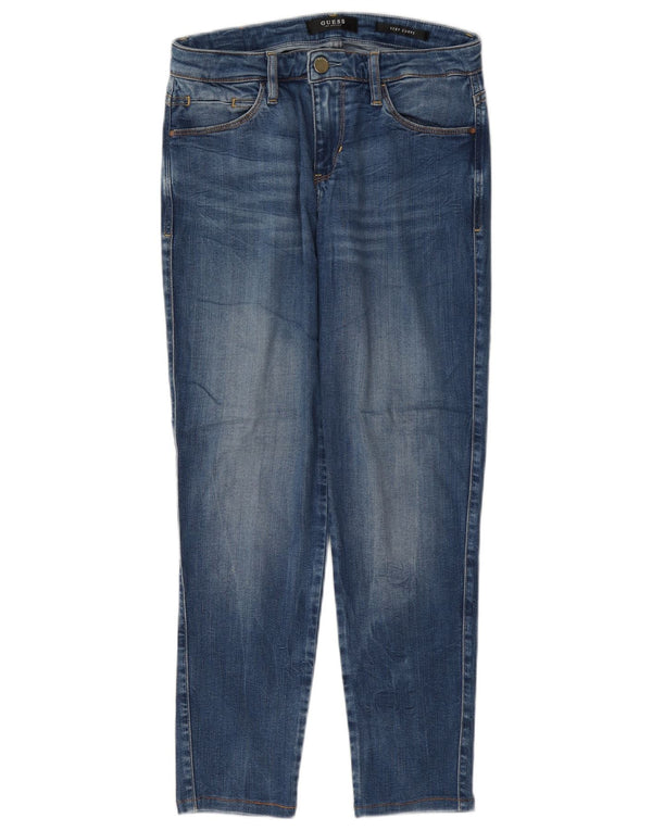 Guess Womens Sexy Curve Crop Slim Jeans W27 L26 Blue Lyocell