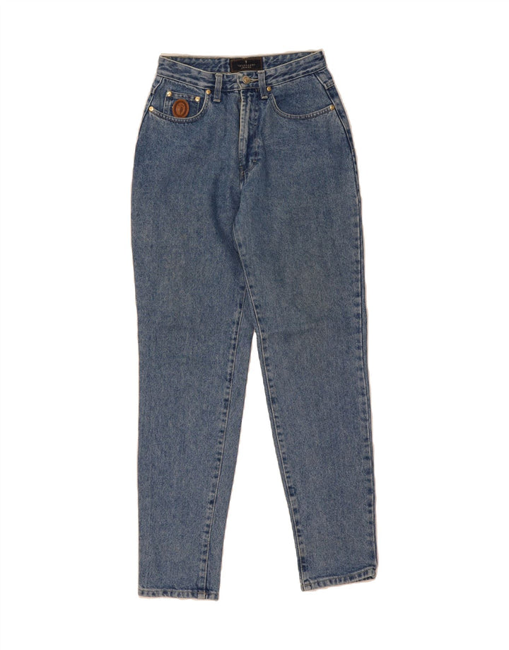 TRUSSARDI Womens Tapered Jeans IT 42 Medium W28 L30 Blue Cotton Vintage Trussardi and Second-Hand Trussardi from Messina Hembry 