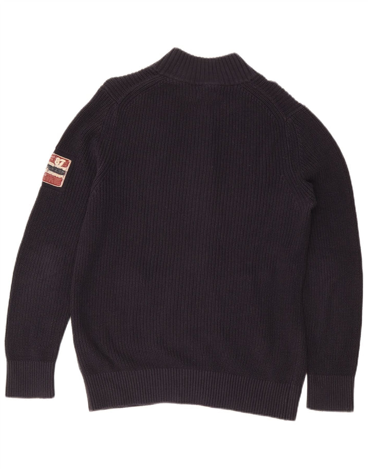 NAPAPIJRI Herre Geographic Cardigan Sweater Stor Marineblå Bomuld