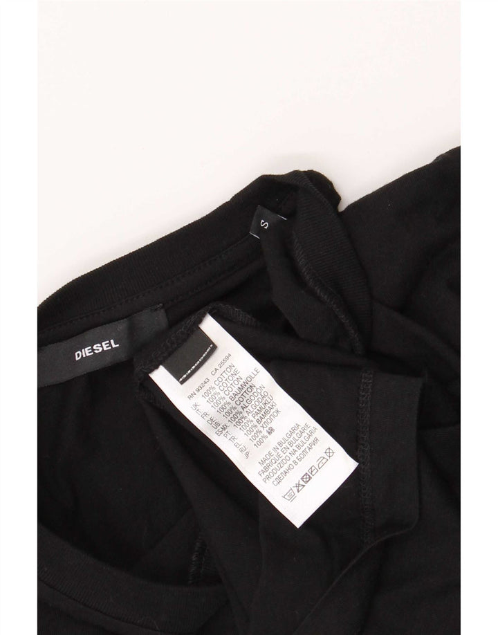 Diesel Herre grafisk T-shirt Top Lille sort bomuld