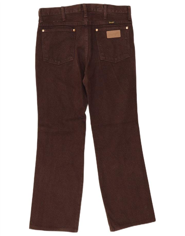 Wrangler Straight Jeans til mænd W32 L28 brun bomuld