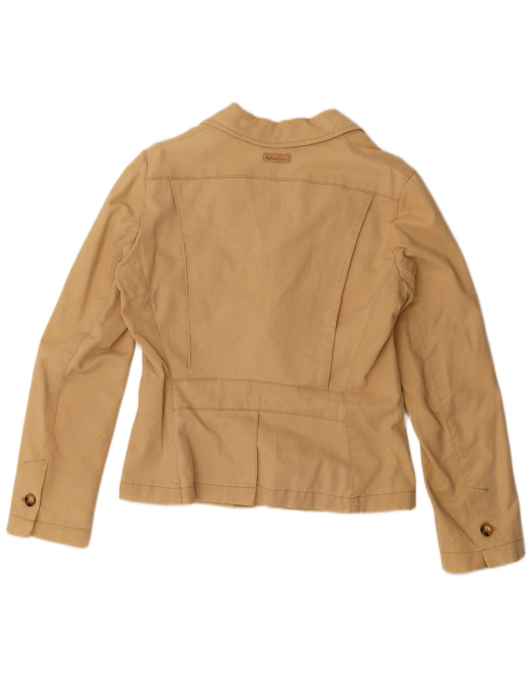 Marlboro Classics Dame 3-knaps blazerjakke EU 46 XL Beige Bomuld