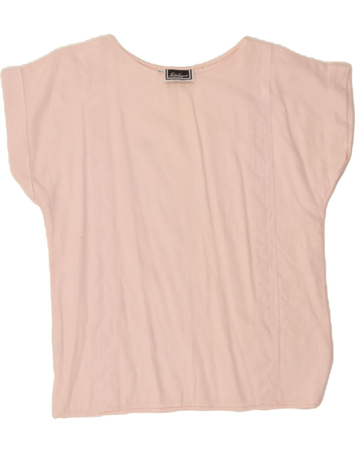 LUISA SPAGNOLI Womens Oversized Blouse Top UK 10 Small Pink Cotton Vintage Luisa Spagnoli and Second-Hand Luisa Spagnoli from Messina Hembry 