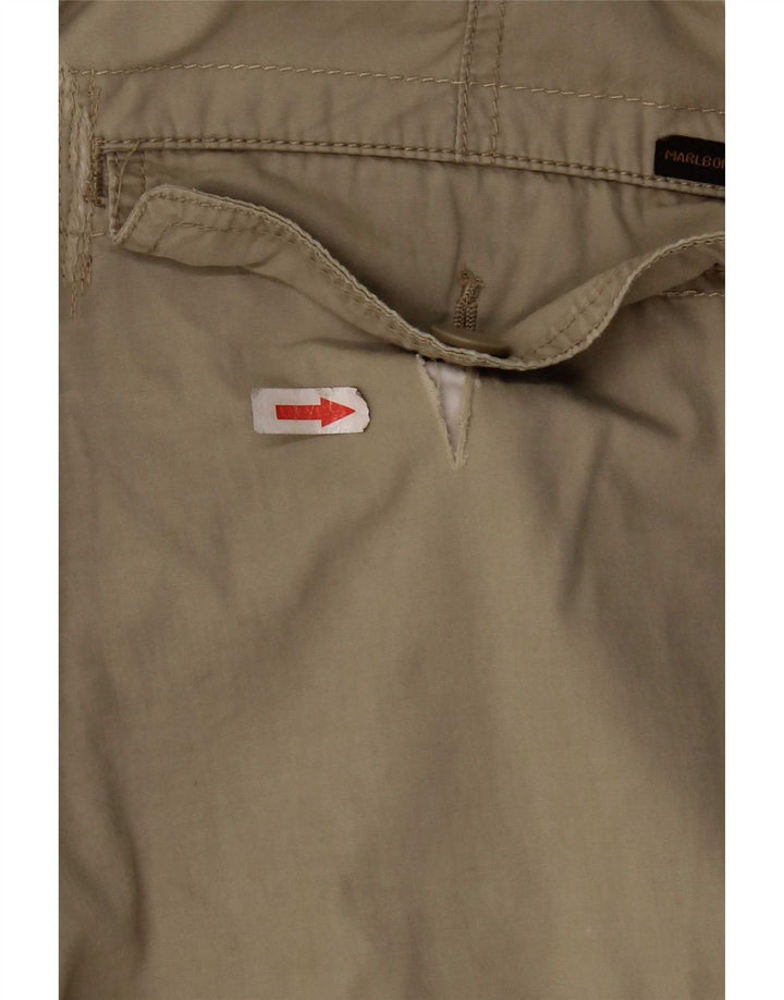 Marlboro Classics Herre Cargo Shorts W34 Large Khaki Bomuld