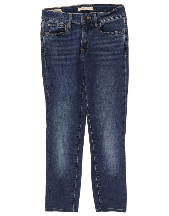 LEVI'S Dame 711 Skinny Jeans W25 L32 Blå Bomuld