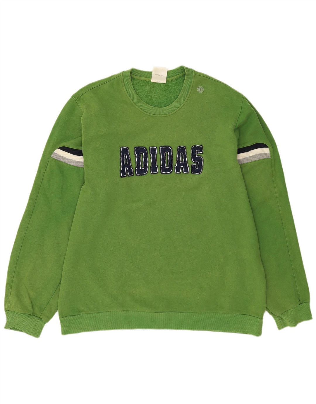 ADIDAS grafisk sweatshirt til mænd, stor grøn bomuld