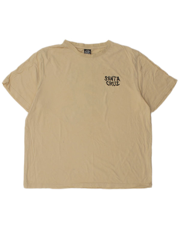 Santa Cruz Boys Grafisk T-Shirt Top 13-14 år XL Beige Bomuld