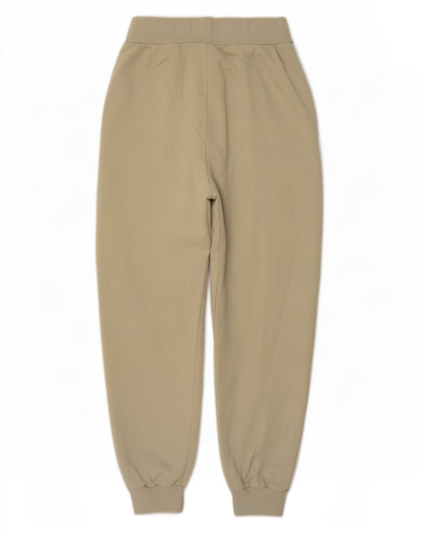 Zara Womens Højtaljet træningsdragt Bukser Joggers UK 12 Medium Beige Bomuld