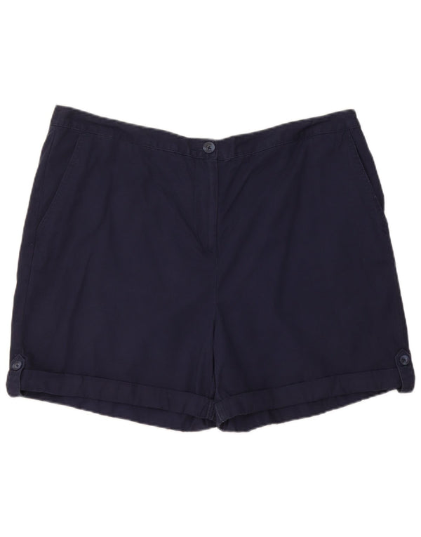 Marks & Spencer Chino Shorts til kvinder UK 18 XL W36 Marineblå Bomuld