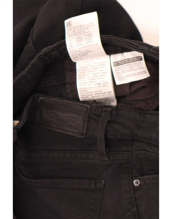 Levi's Dame 712 Slim Jeans W25 L32 Sort Bomuld