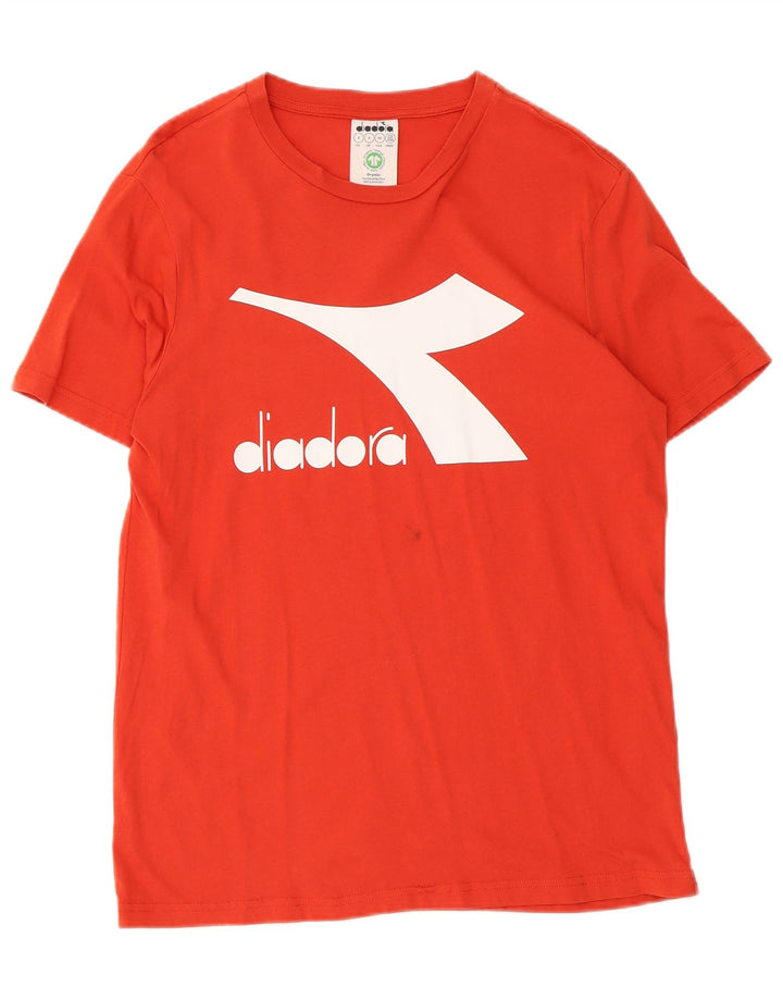 Diadora Herre Grafisk T-Shirt Top Lille Rød