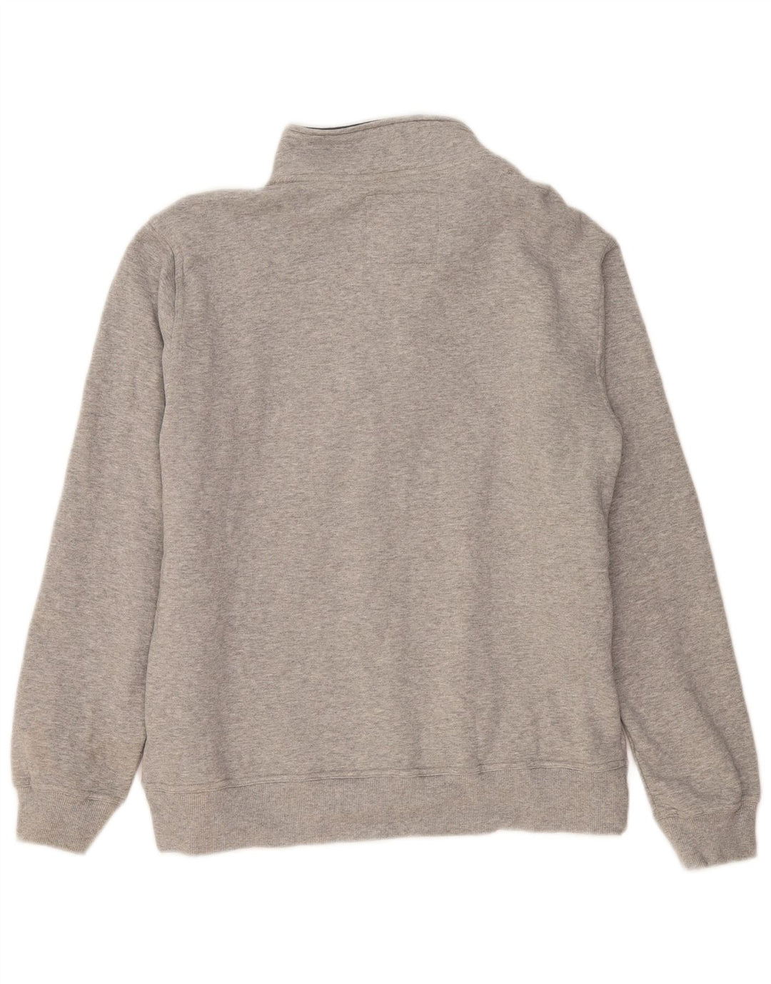 CREW TØJ Herre Zip Neck Sweatshirt Jumper XL Grå Bomuld