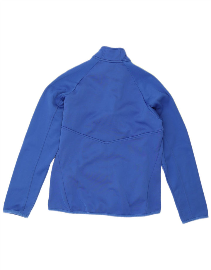 ADIDAS Womens Climawarm Zip Neck Sweatshirt Jumper UK 14 Medium Blue