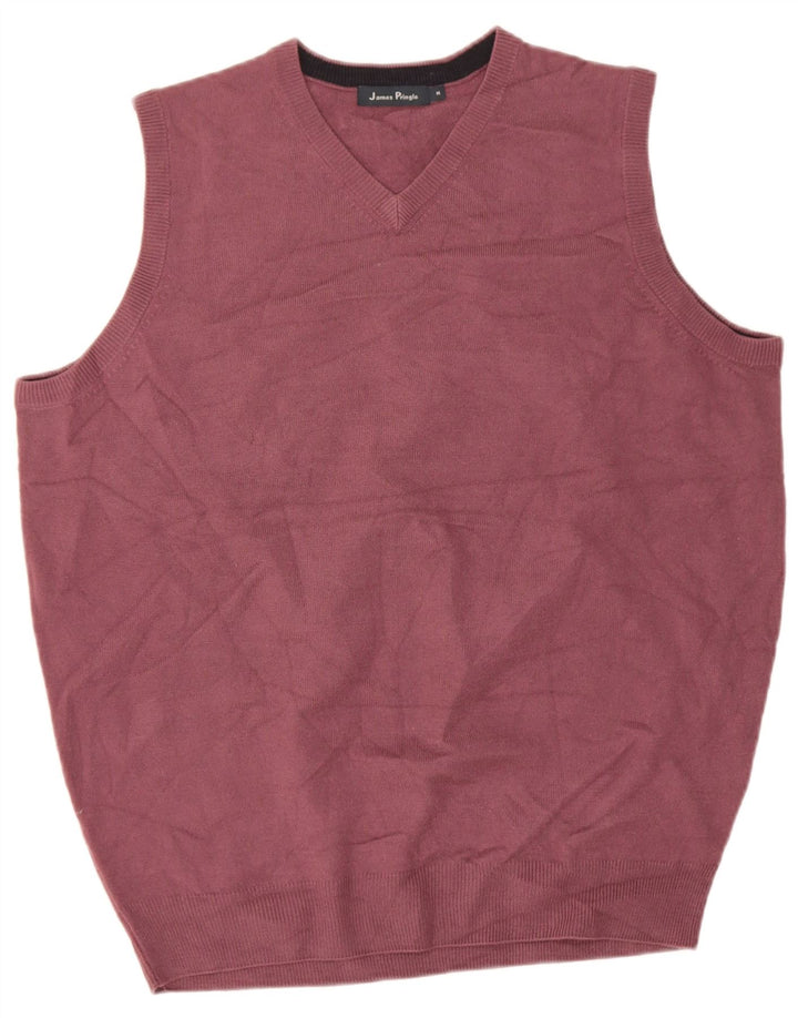 James Pringle Herrevest Tank Top Medium Burgundy Akryl