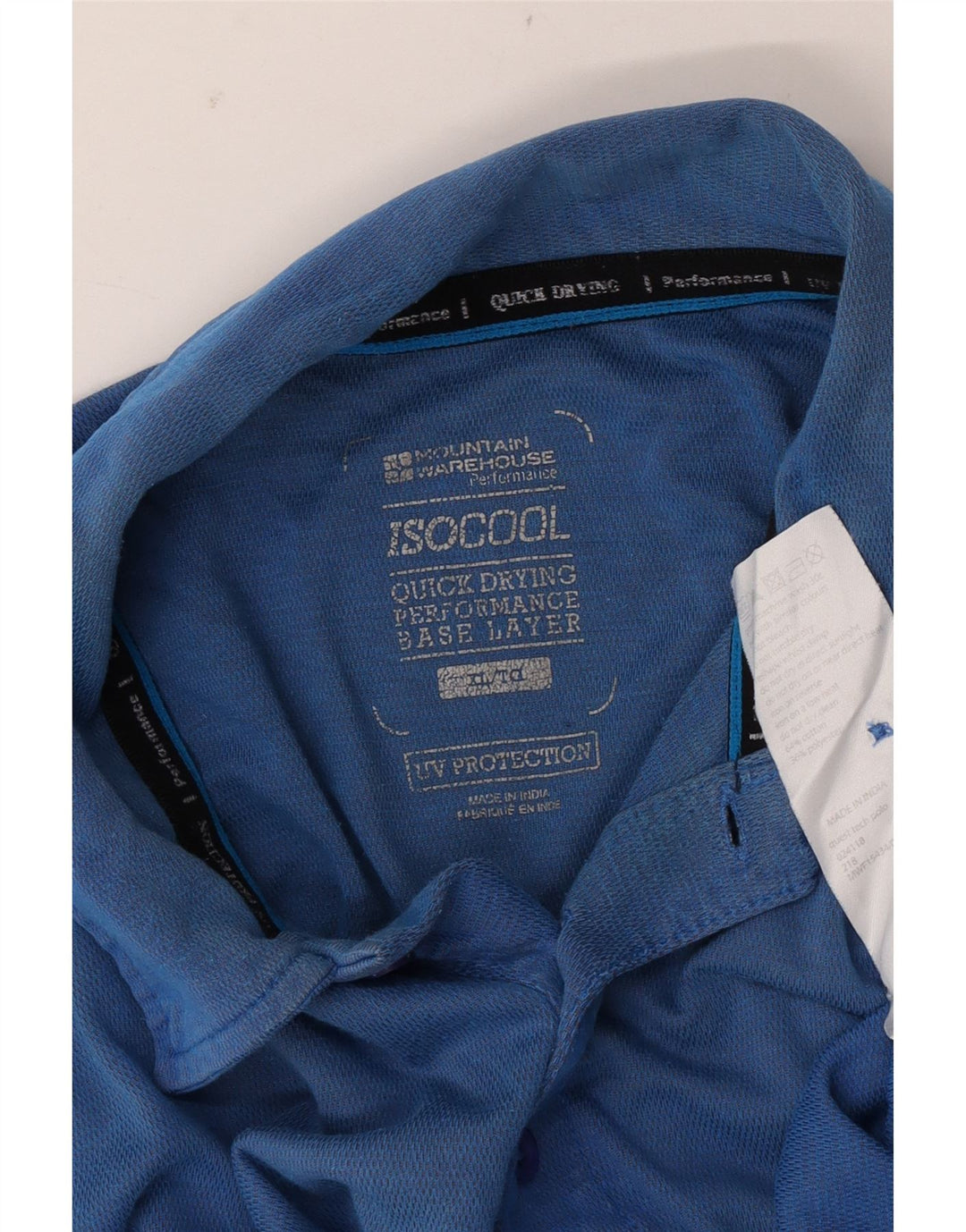 Mountain Warehouse Herre IsoCool Polo Shirt XL Blå Bomuld