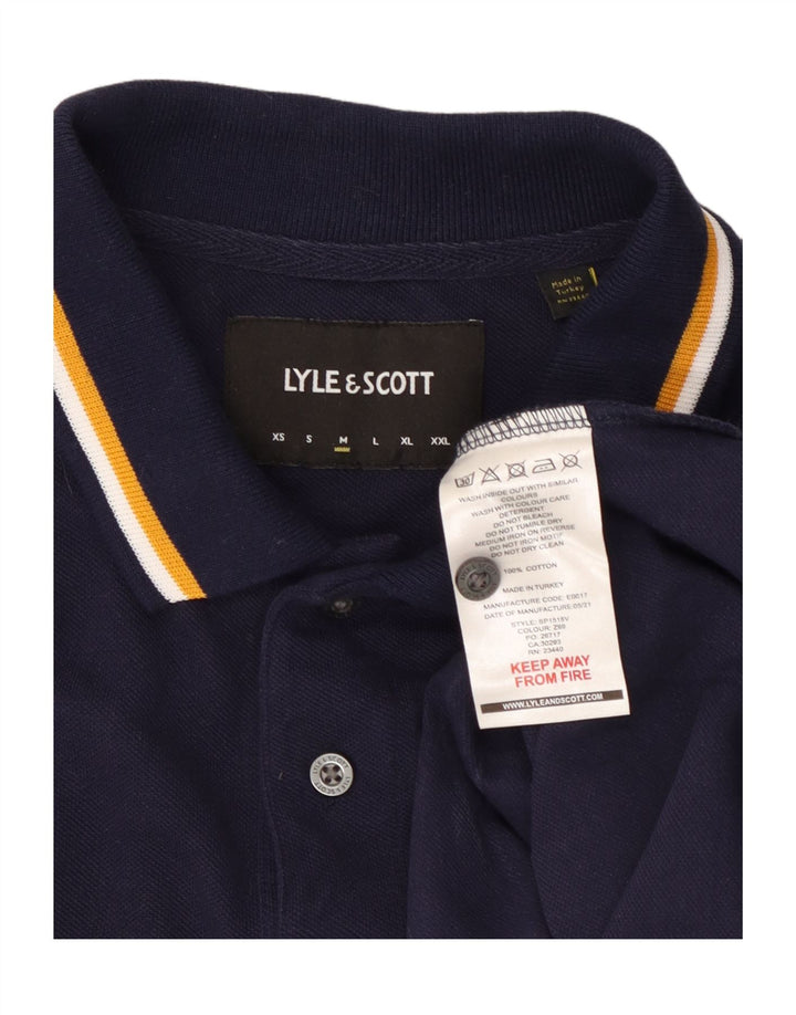Lyle & Scott herre poloshirt Medium marineblå bomuld