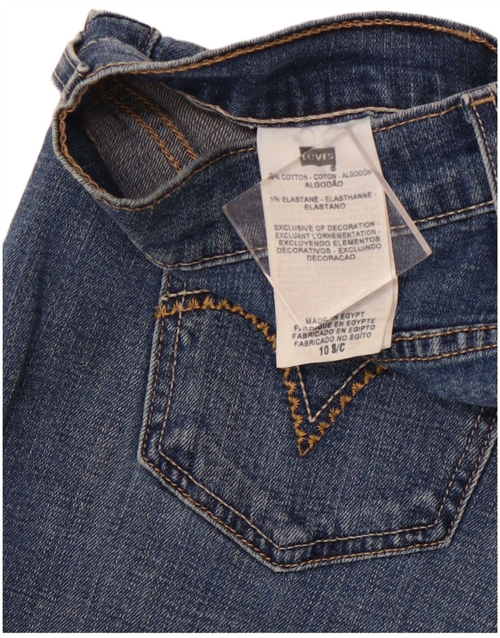 LEVI'S Dame 506 Straight Jeans US 10 Large W30 L27 Blå Bomuld