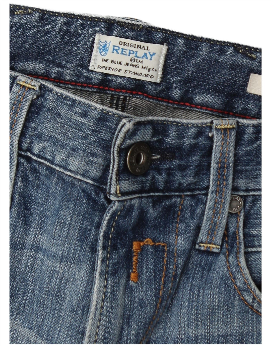Replay Herre Jeto Denim Shorts W32 Large Blue