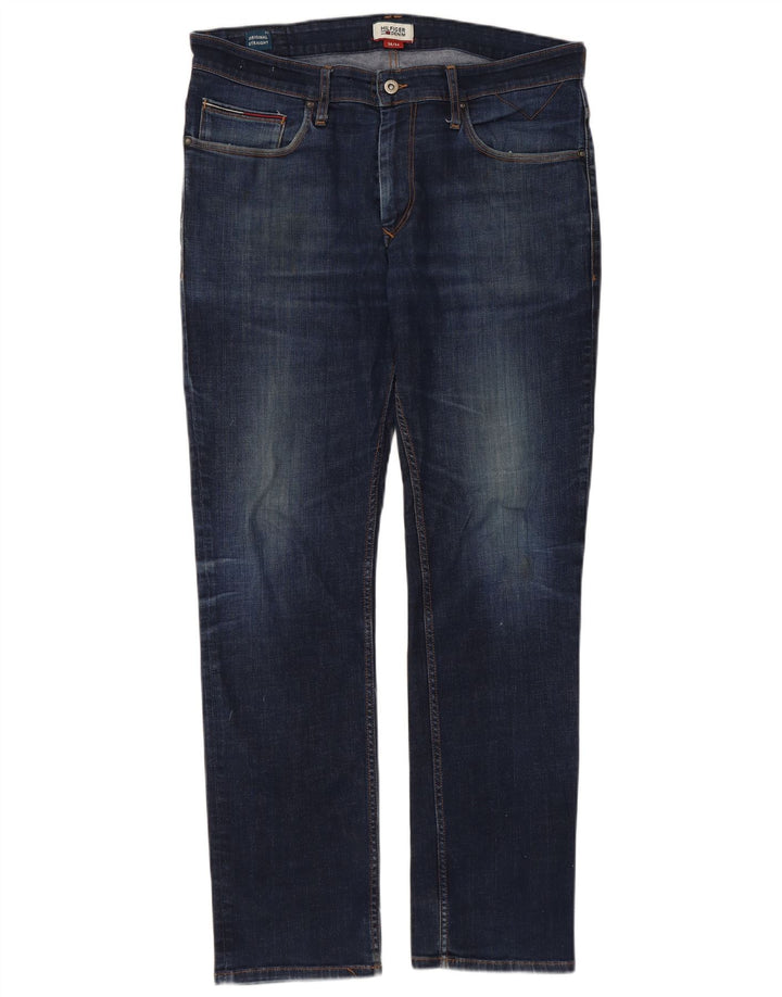 TOMMY HILFIGER Straight jeans til mænd W38 L34 Marineblå bomuld
