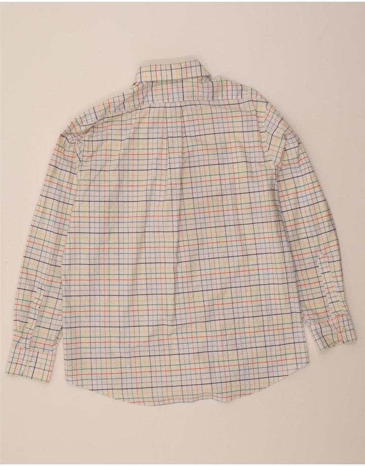 CHAPS Mens Classic Fit Shirt Size 16 1/2 Large White Check Cotton Vintage Chaps and Second-Hand Chaps from Messina Hembry 