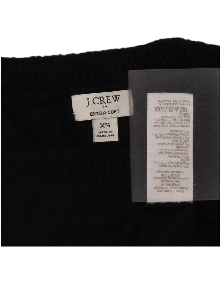 J. Crew Dame sweater med rund hals XS Sort Akryl