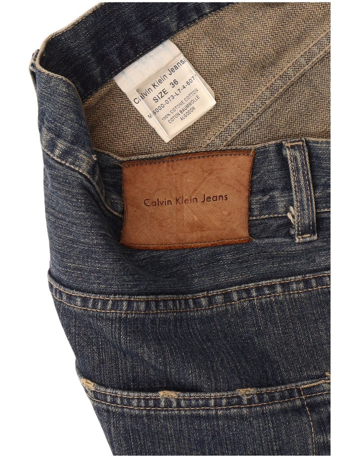 CALVIN KLEIN Mens Straight Jeans W36 L35 Blue Cotton