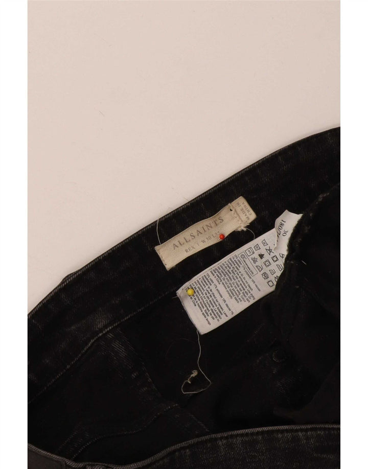All Saints Herre Distressed Slim Jeans W30 L32 Sort Bomuld