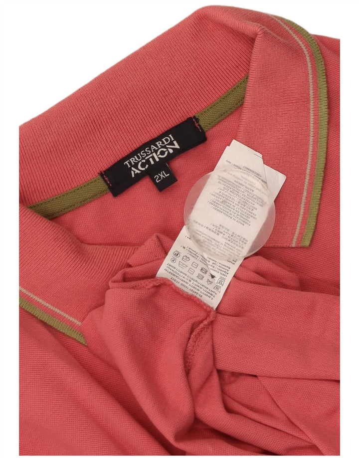 Trussardi herre poloshirt 2XL Pink bomuld
