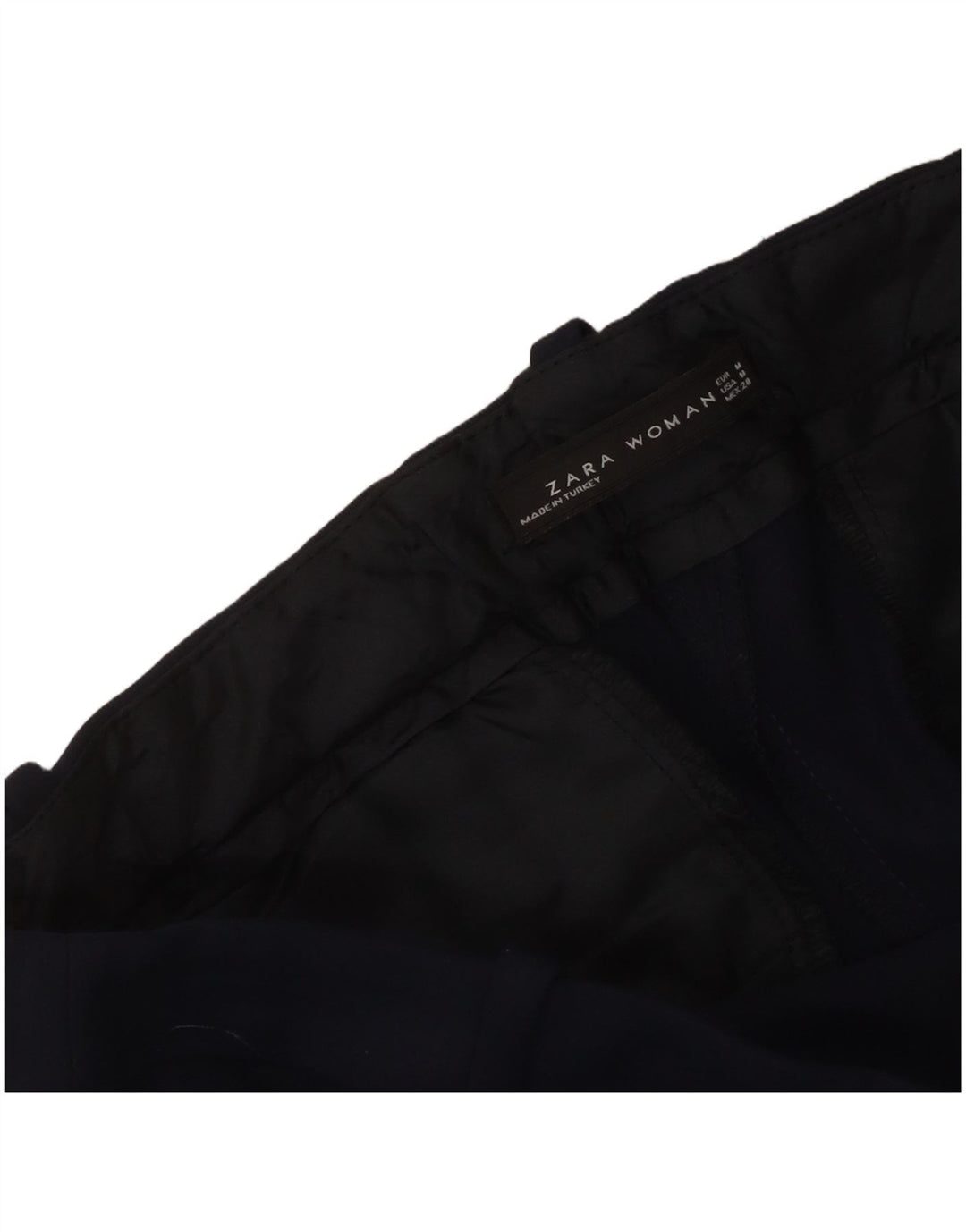 Zara Dame Slim Casual Bukser Medium W30 L27 Marineblå