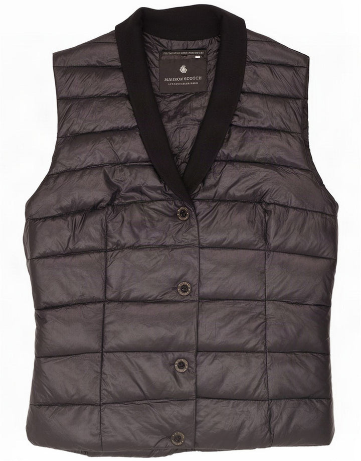 Maison Scotch Womens Perfect Fit Polstret Gilet Størrelse 2 Medium Sort