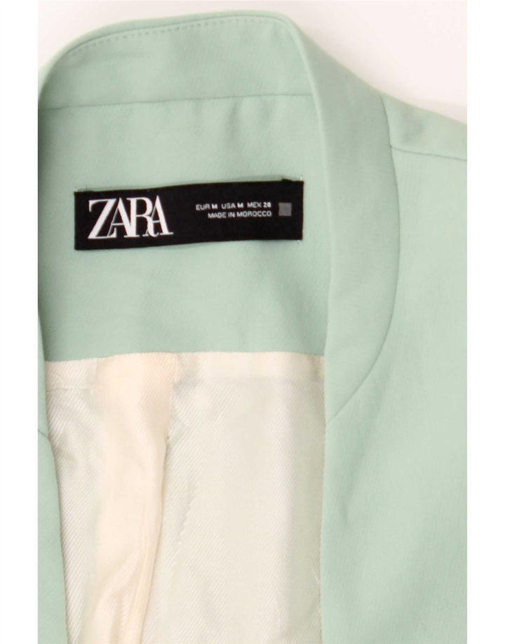 Zara Dame Blazer Jacket UK 14 Medium Green Polyester